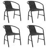 vidaXL Garden Chairs 4 pcs Plastic Rattan and Steel 110 kg