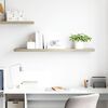 vidaXL Floating Wall Shelf Oak 120x23.5x3.8 cm MDF