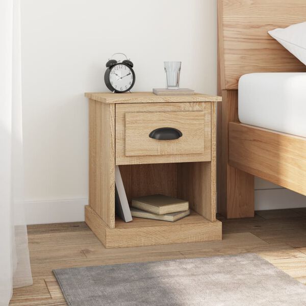 vidaXL Bedside Cabinet Sonoma Oak 39x39x47.5 cm Engineered Wood