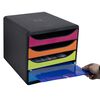Exacompta Big-Box Desktop Drawer Set Harlequin with 4 Drawers