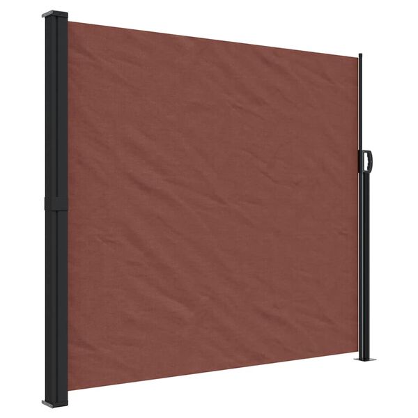 vidaXL Retractable Side Awning Brown 180x500 cm