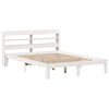 vidaXL Bed Frame with Headboard without Mattress White 135x190 cm Double