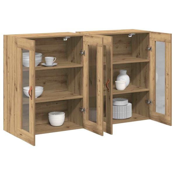 vidaXL Wall Cabinets 2 pcs Artisan Oak 69.5 x 34 x 90 cm