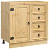 vidaXL Cabinet SKI Honey Brown 80 x 46 x 81 cm Solid Pine Wood