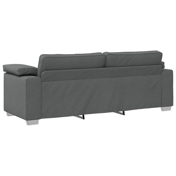 vidaXL Sofa Dark Grey 219 x 77 x 82 cm Fabric
