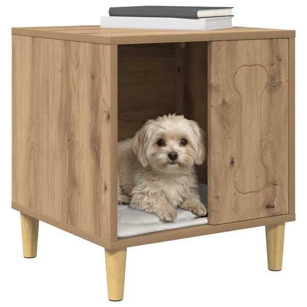 vidaXL Dog House Artisian Oak 44 x 42 x 49 cm Engineered Wood