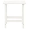 vidaXL Garden Adirondack Chair with Ottoman&Table Solid Fir Wood White