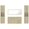 vidaXL 4 Piece Bathroom Furniture Set Sonoma Oak Engineered Wood