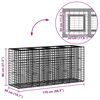vidaXL Gabion Raised Bed Silver 170 x 50 x 80 cm Galvanised Steel
