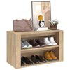 vidaXL Shoe Rack Sonoma Oak 75x35x45 cm Engineered Wood