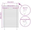 vidaXL Pleated Blind White 85x100 cm Fabric Width 84.4 cm Polyester