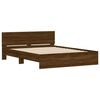 vidaXL Bed Frame with LED without Mattress Brown Oak 160x200 cm