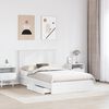 vidaXL Storage Bed with Headboard White 120 x 190 cm Engineered Wood