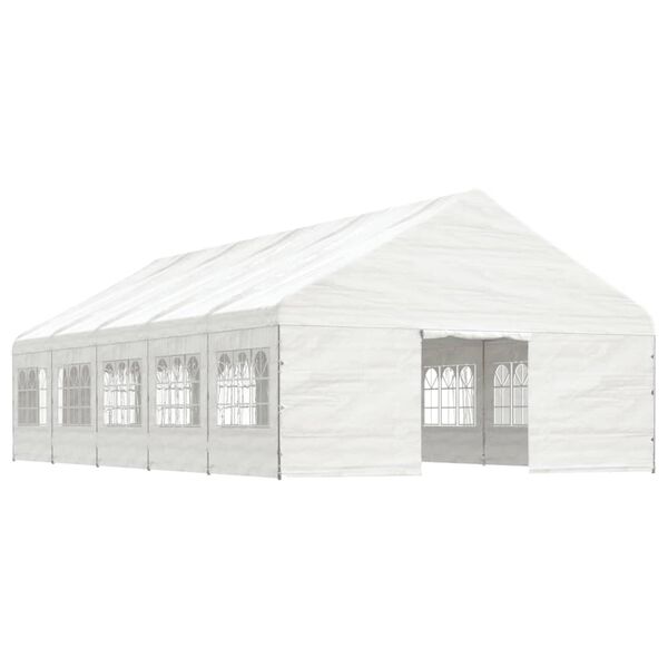 vidaXL Gazebo with Roof White 11.15x5.88x3.75 m Polyethylene