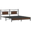 vidaXL Bed Frame without Mattress Brown Oak 183x203 cm Engineered Wood