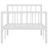 vidaXL Bed Frame without Mattress White Metal 90x200 cm