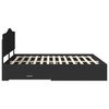 vidaXL Bed Frame with Headboard Black 200 x 200 cm Engineered Wood