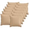 vidaXL Cushion Cover 12 pcs HOUTEN Cream 40 x 40 cm Faux Linen