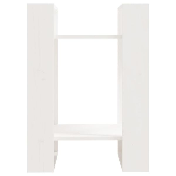 vidaXL Book Cabinet/Room Divider White 41x35x57 cm Solid Wood Pine
