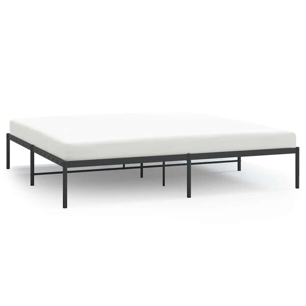 vidaXL Metal Bed Frame without Mattress Black 200x200cm
