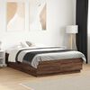 vidaXL Bed Frame without Mattress Brown Oak 140x190 cm