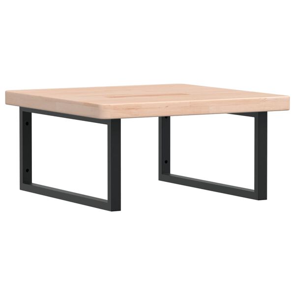 vidaXL Basin Shelf Wall Mounted Steel and Solid Wood Oak