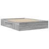 vidaXL Bed Frame without Mattress Grey Sonoma 135x190 cm Double Engineered Wood