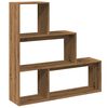 vidaXL Room Divider Bookcase 3-Tier Artisan Oak 123x29x123 cm Engineered Wood