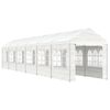 vidaXL Gazebo with Roof White 13.38x2.28x2.69 m Polyethylene