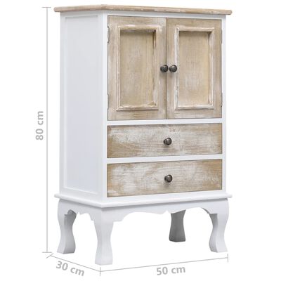 vidaXL Drawer Cabinet White 50x30x80 cm Wood