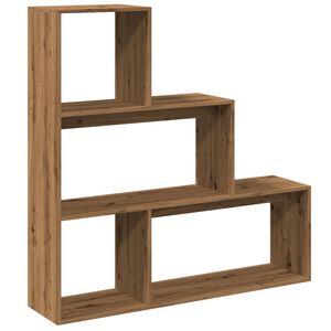 vidaXL Room Divider Bookcase 3-Tier Artisan Oak 123x29x123 cm