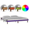 vidaXL LED Bed Frame without Mattress Honey Brown 120x200 cm Solid Wood