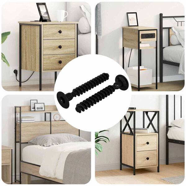 vidaXL Socket Cap Head Screw 2 pcs Black M5 x 40 mm Iron