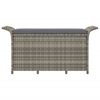 vidaXL Garden Bench with Cushion Grey 116x46x57 cm Poly Rattan