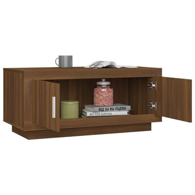 vidaXL Coffee Table Brown Oak 102x50x45 cm Engineered Wood