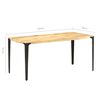 vidaXL Dining Table 160x80x76 cm Solid Mango Wood