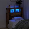 vidaXL LED Headboard Old Wood 100x18,5x103,5 cm Engineered Wood