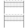 vidaXL Garden Fence BOXTEL 2 pcs 3.4 x 0.6 m Powder-coated Steel Grey