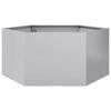 vidaXL Garden Planter Hexagon 104x90x45 cm Galvanized Steel