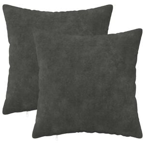 vidaXL Cushion with Pillow HEERLEN 2 pcs Anthracite Microfiber Fleece