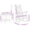 vidaXL Garden Rocking Chair 3 pcs White 38 x 38 x 46cm Plastic