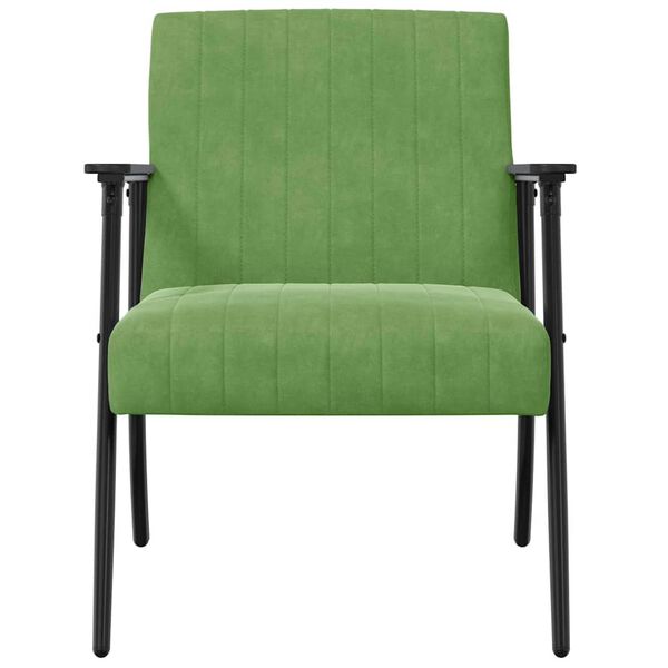 vidaXL Armchair Light Green 59 x 75 x 78 cm Velvet