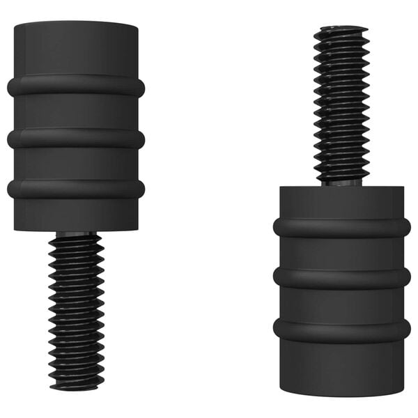 vidaXL Standoff Screw 2 pcs Black M4 Rubber and Steel