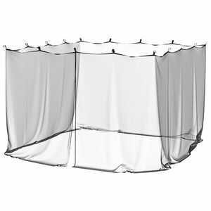 vidaXL Mosquito Net for Gazebo Rectangular 220 mesh Black Polyester