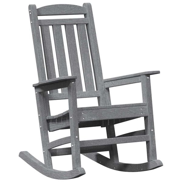 vidaXL Rocking Chair 2 pcs Light Grey 92 x 70 x 108 cm Polyethylene