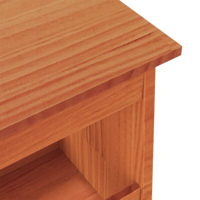 vidaXL Hall Bench Wax Brown 160x28x45 cm Solid Wood Pine