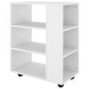 vidaXL Rolling Cabinet White 60x35x75 cm Engineered Wood