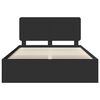 vidaXL Bed Frame with Headboard Black 150 x 200 cm Solid Pine Wood
