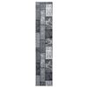 vidaXL Runner Rug BCF Grey with Block Pattern 60x450 cm