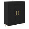 vidaXL Highboard Black Oak 69.5 x 34 x 180 cm Engineered Wood